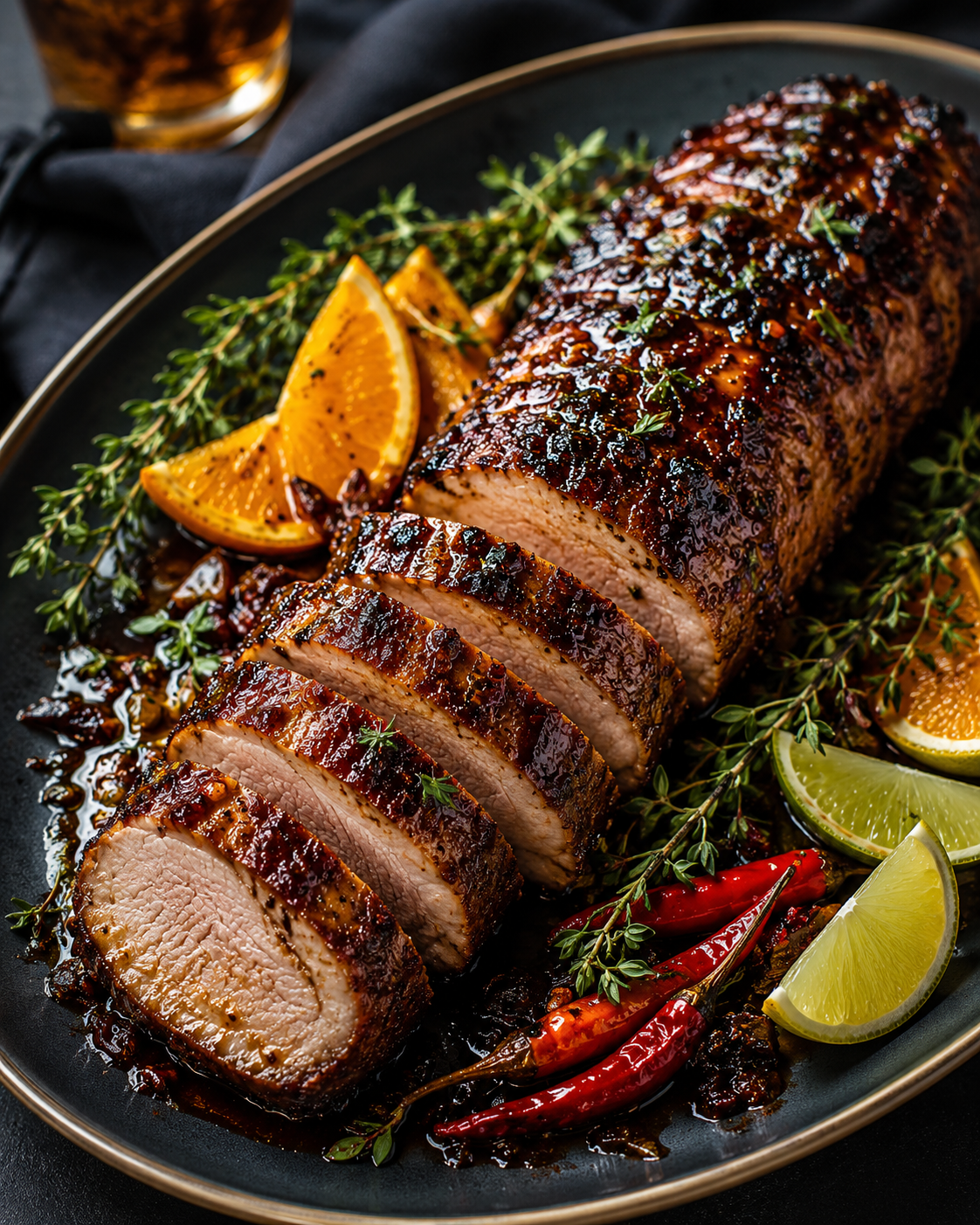 Jerk-Spiced Pork Tenderloin with Allspice & Rum Glaze